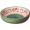 Beamel Home Piatto Grattugia in Ceramica Fatto a Mano Design Decorativo Utensilio da Cucina Arte Funzionale Stoviglie Artigianali (Alhambra, Grande)