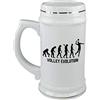 bubbleshirt Boccale da birra Volley evolution - sport - pallavolo - humor - idea regalo