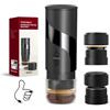 BestYiJo Macchina da caffè espresso portatile 2 in 1 per capsule e caffè macinato, mini macchina da caffè elettrica da viaggio con pressione 20 bar, batteria USB-C da viaggio per auto e campeggio (senza