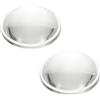 PATIKIL Diametro 44mm Lente Convessa Piatta, 2 Pz Altezza 17.5mm Vetro Borosilicato Alto Lente Ottica Convessa Condensatore LED con Bordo per Torcia Auto Bicicletta, Trasparente 2.8mm