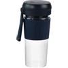 BLMAGS Frullatore portatile in plastica 4 lame Mini spremiagrumi elettrico USB for frullati e frullati Succo 300 ml / 10,5 once(Blauw)