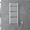 doporro Radiatore Piatto 120x60cm con Elemento Riscaldante 600W, Scaldasalviette da Bagno Termoarredo in Acciaio, Bianco, Riscaldamento Elettrico o ad Acqua Calda RHE