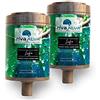 rivaALVA Life filtro per acqua potabile set di 2 cartucce di ricambio, cartuccia filtrante per acqua da cucina, filtra ormoni, farmaci, piombo, rame e batteri