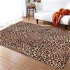 Generic Tappeto Salotto Moderno Tappeto Pelo Corto Tappeto Soggiorno Stampa Leopardo Maculato Giallo Nero - Tappeto Camera De Letto Moquette - Tappeti Per Cucina Tappeto Sala Disegno Confine 80 X 160 Cm / 31