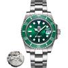 ADDIESDIVE Orologio Uomo Automatico Meccanico 41 MM Impermeabile 200 M Quadrante Verde Analogico Luminoso BGW9 Orologio da Polso Uomo