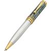 Xezo Penna a sfera Maestro, punta media. Argento massiccio 925. Intarsio in madreperla nera con placcatura in oro 18 carati. Artigianale, edizione limitata, numerata