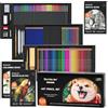 Shuttle Art - Kit di disegno professionale, 123 pezzi di set di matite per disegno inclusi matite colorate, acquerelli, carbone, grafite e schizzi, ideale per adulti e bambini artisti