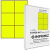 Imprimiz Etichette Adesive multiuso A4-105 x 99 mm - Colore fluo Giallo Opaco - 150 Etichette / 25 fogli - Per stampanti Laser/a getto d'Inchiostro