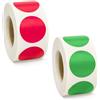 WUPENGZON 1000 adesivi colorati, 25 mm, a pois rotondi, 2 colori, piccole etichette per regali, fai da te, marcatura, categorizzazione, agenda settimanale (2 rotoli)