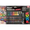 Posca PC-3M - Pennarelli indelebili colorati con punta in feltro acrilico, per adulti e bambini, perfetti per colorare, tessuti, graffiti, acquerelli, disegni di contorni, finestre e vetri, confezione
