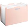 CHUANFU 13 Tasche Cartella Portadocumenti A4, Porta Documenti Espandibile, Raccoglitore Documenti con Etichette, Portatile Fisarmonica Cartelle a Soffietto Espandibili per Ufficio Scuola Casa, Rosa
