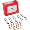 herpa Accessori coni stradali (20 pezzi), barriere (5 pezzi) in scala 1:87, modello in miniatura, plastica, colore: argento/rosso brillante