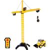 Cat® Workforce - Gru RC Torre 127 cm con Rotazione 360°, Luci, Telecomando, Palla da Demolizione, Personaggio e Mini Pala | Giocattolo da Costruzione per Bambini 5+ Anni