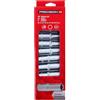 PRECISION STEEL 9 prese esagonali lunghe 10 a 21 mm 1/2