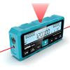 KIPRIM Telemetro Laser 120m, Doppio Raggio Bidirezionale, Linea Laser Verticale, Livella Elettronica, Ricaricabile USB-C, Unità M/FT/IN - DR120
