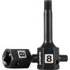 toolant Set di 2 chiavi a bussola esagonali da 1/2, 8 mm, con attacco esagonale, in acciaio S2, con attacco a brugola, grado di impatto