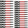TMAX 25 inserti per cacciavite a percussione T9 nero Torx Star 6 punti T-9, lunghezza 5,1 cm con codolo esagonale S2 da 1/4, punte lavorate CNC con scatola di immagazzinaggio