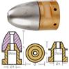 OGIVA TIPO RIVA - Ø asse mm 50 - Ø esterno mm 52 - Ø 1 mm 24 x 2,00