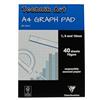 Exacompta Clairefontaine XPG1Z Technik Art - Blocco grafico A4, 210 x 297 mm, 1/5/10 mm, motivo a griglia blu, 40 fogli per blocco, adatto per fotocopie, colore: blu e bianco