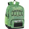 Franco Cosimo Panini MINECRAFT Online Exclusive - Zaino Scuola Minecraft, con 2 Ampi Spazi Centrali, Tasca Frontale, Tasche Laterali in Rete, Spallacci Regolabili Imbottiti, Retro e Fondo Termoformati, 32x43Hx23cm