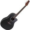 Applause Chitarra Elettro-Acustica Traditional AB24 Mid Cutaway - Roundback Corpo Lyrachord Mid-Depth - Preamp AP3TP - Top in Abete - Black Satin - AB24-5S