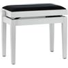 GEWA Piano Bench Deluxe, Solid Wood, Height Adjustable, Matte White