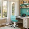 FurnitureR Teenage Office Chair, Height Adjustable Armless Task Chair, Colourful Study Chair for Home and Office, Computer Chair, Ergonomic & Swivel Office Chair, 40,5 x 44 x 87 cm, Turchese