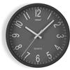 VERSA Raven Orologio da Parete Silenzioso e Decorativo, per Cucina, Soggiorno o Sala da Pranzo - Facile da Leggere, Misure (H x L x L) 20 x 4,3 x 20 cm, Polipropilene, Grigio