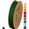 Halbach Seidenbänder Nastro di cotone, 20 mm x 20 m, 100% cotone, per fai da te, al metro, per decorazioni, fai da te, per lavori di cucito, colore: verde abete