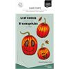 Vaessen Creative Timbri in Silicone Zucca - 13 Timbri a Secco per Lavoro Preciso - per DIY, Biglietti Fatti a Mano, Buste e Scrapbooking - con Stamping Tool e Blocchi Acrilici