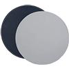 Creative Tops - Set di 4 tovagliette rotonde, in ecopelle, colore: grigio/nero, 29 cm, colore: Grigio