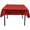 LA Linen Tovaglia quadrata in popeline di poliestere, 52 x 52 cm, colore: Rosso