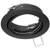 ledscom.de Cornice da incasso a soffitto FERE, rotonda, orientabile, nero opaco