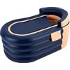 ZENGRICE Vasca da Bagno Gonfiabile, Spa Portatile, PVC Rinforzato,Pompa Rapida 1 Min | Casa Bagno, Spa Relax, Viaggi Campeggio, PVC rinforzato 4 strati, Pompa 1 min, 140x84x74cm
