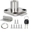 Wisebom Serratura a Cilindro per Mobili, Serratura a Camma 22 mm, Serratura Cassetto Scrivania Serratura Cassetto Locks a Serratura Cilindro Cassetta Cam Lock, per Casa, Ufficio, Mobili