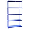 GRIMA Scaffale in metallo BLU - 100 X 40 X 185h con 5 piani, 80 kg portata per ripiano.