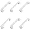 POMOLINE 6 un. Maniglia per mobili in resina ABS bianco opaco porta armadio cucina - distanza viti 128 mm