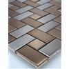 Bador 1 mosaico in acciaio inox opaco, mosaico in metallo, 8 mm, 30 x 30 mm