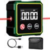 Flintronic LED Display Level Box Digitale, 4x90° Inclinometro Digitale, con Laser Elettronico Angle Finder e 4 Lati Magnetici, IP54 Impermeabile Goniometro Digital, per Costruzione, Falegnameria