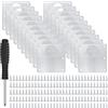 XiangJunly 20 Pezzi Kit di Riparazione Cerniere in Acciaio Inox, Staffe, Piastra e Viti, 160 Viti e Cacciavite, per Armadi da Cucina, Armadietti, Porte, Piastre di Fissaggio Piatti Tutore (20)