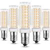 CHRDW E14 Lampadina LED Dimmerabile 10W 104LED Perline 1000LM 2835SMD Lampadine a LED per mais 220V senza sfarfallio, angolo del fascio 360° per lampadari a LED Illuminazione domestica,Cold white,5 Pack