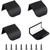 MOROBOR Mini maniglie a scomparsa per cassetti, autoadesive, 4 pezzi, stile moderno, per armadietti, cassetti, armadi, 40 mm, nero