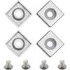 ZLYY Serie 3030 Standard Europeo Profilo Estrusione Alluminio Tappi Terminali con Viti, Accessori per Profili in Alluminio T-Slot, 4 Set