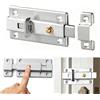 harzifu Catenaccio Porta Automatici, 5 Pezzi Chiavistello per Porta in Legno, Chiavistello Porta, Chiavistelli a Molla con Viti, Catenaccio per Cancello per Finestre, Porte Dell'armadio, Cancelli Da Giardino