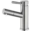 SHUGUANG Rubinetto Bagno con Doccetta Estraibile, Miscelatore Lavabo Monocomando Rubinetto Bagno Lavabo in 304 Acciaio Inossidabile Rubinetto Lavabo con Acqua Fredda e Calda,Brushed