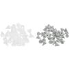 sourcing map 40 ugelli di ricambio per soffione doccia, in silicone, universale, con pennino rotondo, foro da 4 mm, resistente al calore, per soffione doccia a pioggia, trasparente/grigio