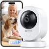 ANNKE 3.5K/6MP - Telecamera di Sicurezza WiFi Interna, Telecamera Intelligente Doppia Banda 2.4/5GHz con PTZ 360°, Audio Bidirezionale, Rilevamento Persone, per Sorveglianza Bambini/Animali Domestici