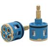 Generico Cartuccia di ricambio per rubinetto doccia 33/35/37mm cartuccia ceramica a 5 vie per rubinetto doccia a o due maniglie cartuccia per doccia a 3 vie cartuccia deviatrice a 4 vie (Model-37MM-68MM)