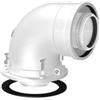 Ferroli Kit Curva coassiale 90°, girevole 360° con passo 45° Ø 100/60 per caldaia a condensazione