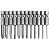 Mesee 12 Punte per Cacciavite a Croce Phillips Magnetiche PH00 PH0 PH1 PH2 con Asta Esagonale da 6.35mm, 50 mm Punte Cacciavite Gambo Esagonale in Acciaio S2 Accessori per Utensili Trapano Elettrici